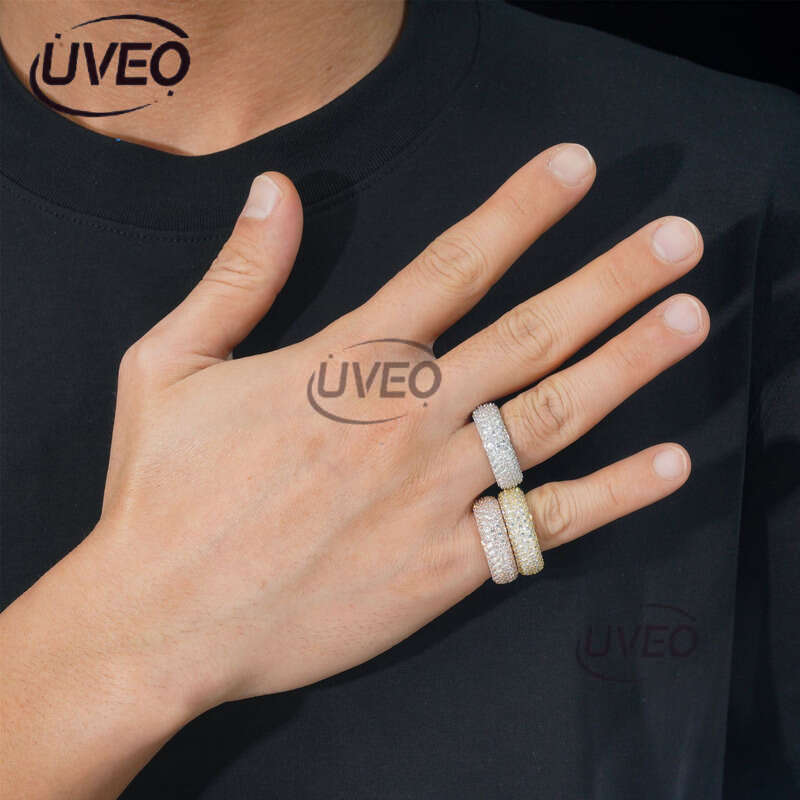 925 Jewelry VVS Moissanite Ring Gold Iced Out Moissanite Diamond Hiphop Pass Diamond Tester Mens Fashion