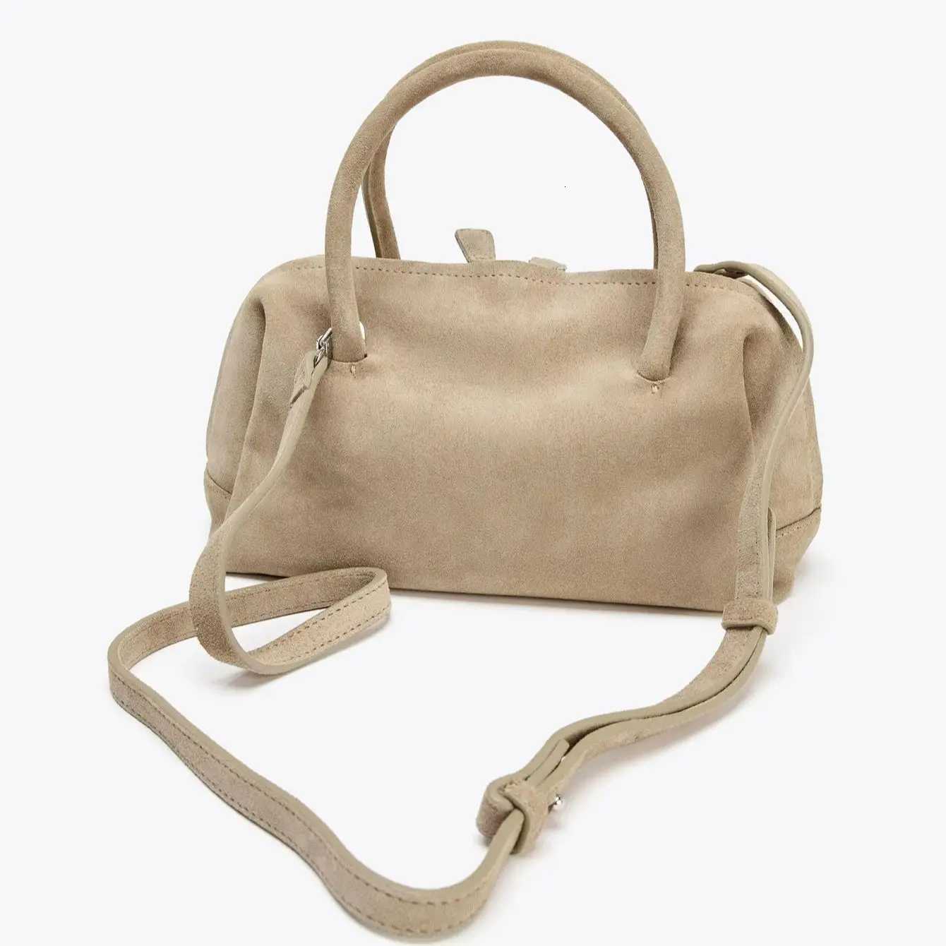 Womens Suede Bowling Bog 2025 Fashion Handbag Purse For Women Luxury Designer Croosbody Boston Bag for Ladies Small TotesW251115