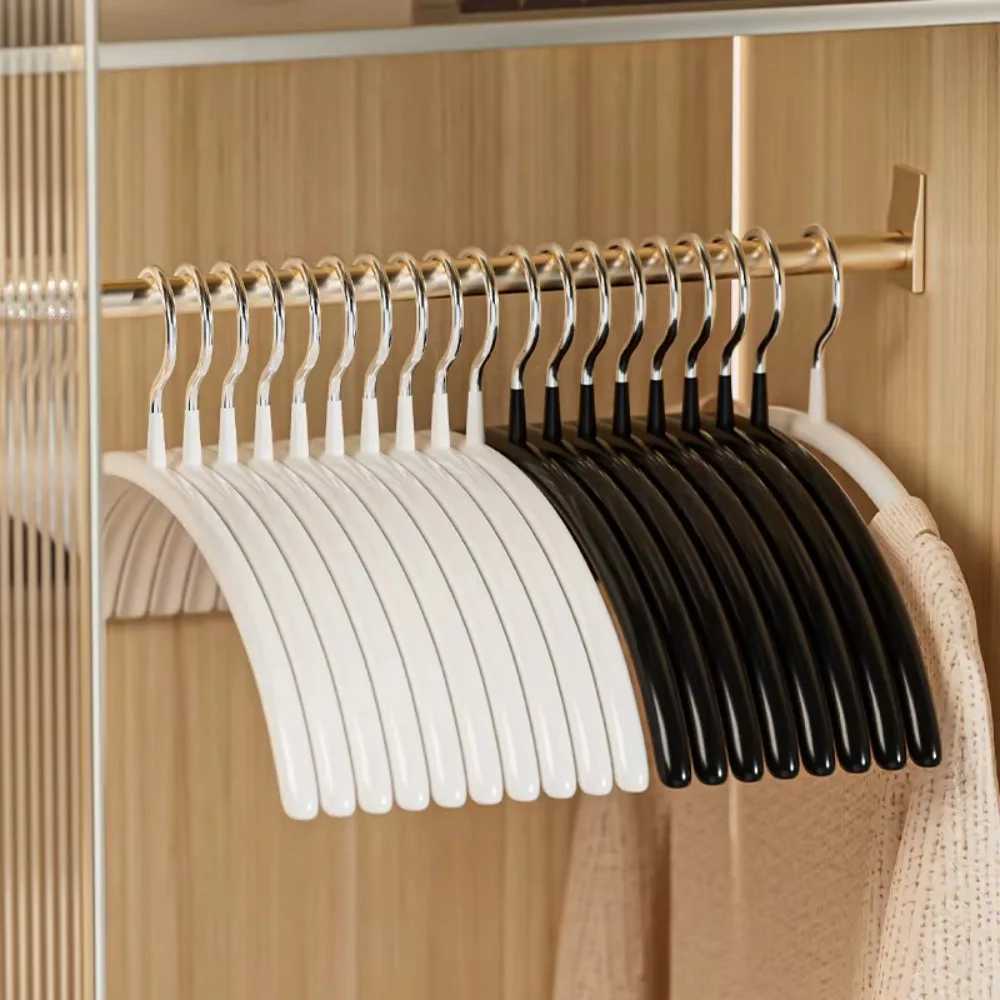 5pcs Durable Non-slip Clothes Rack Wet Dry Dual-use Semi-round Clothes Drying Racks No Trace Coat Hanger Home C251117