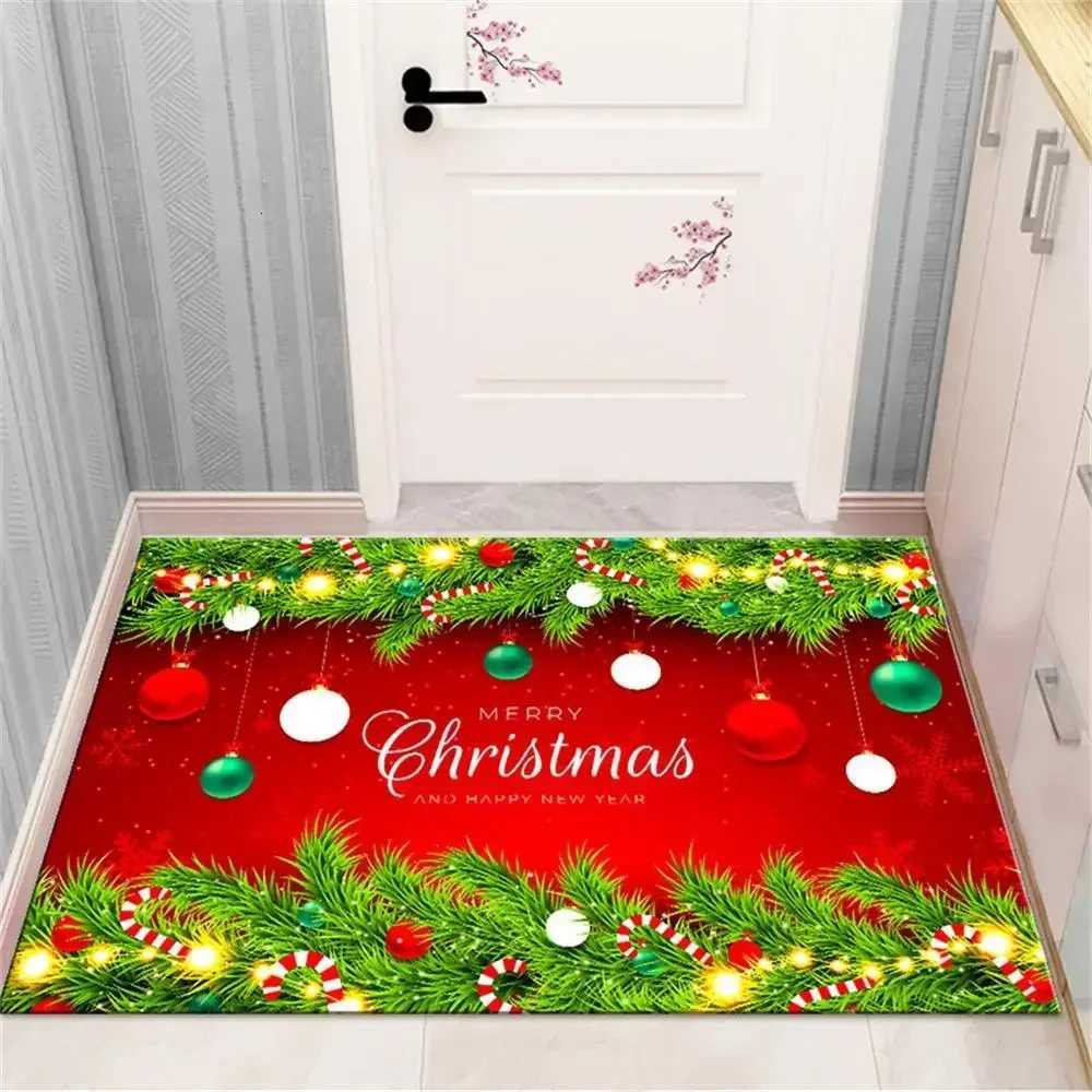 Christmas Kitchen Floor Mat Bedroom Living Room Long Bedside Area Rug Soft Washable Carpet Anti Slip Bathroom Entrance DoormatM251117
