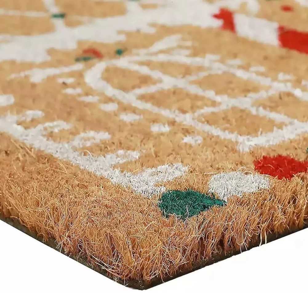 Christmas Gingerbread House Doormat 40x60cm Gingerbread House Welcome Mat Non-Slip Gingerbread House Carpet for Front DoorM251117