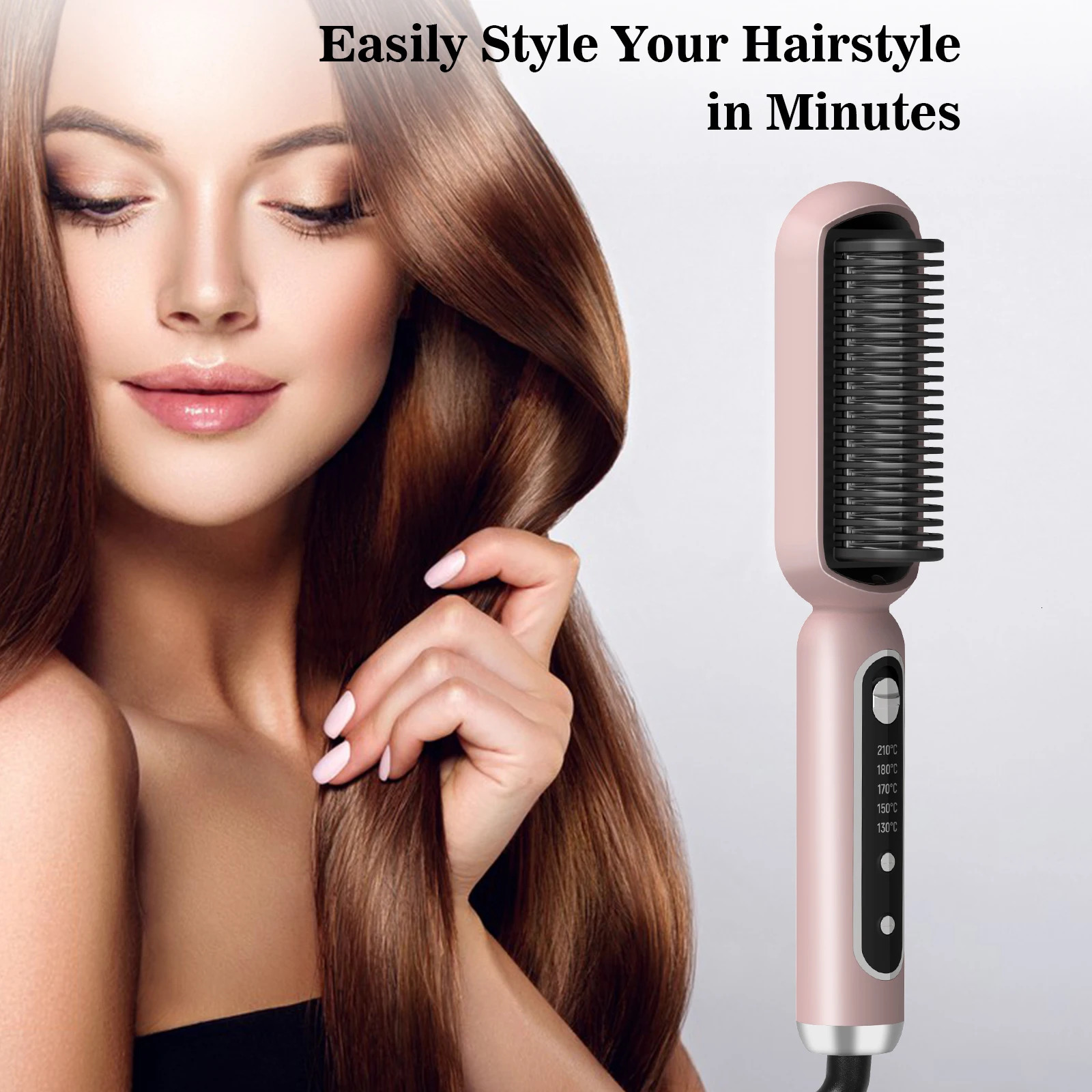 Yiber straightener electric straightening brush built-in Comb Pro salon styling Comb Essential hair straightener 250415