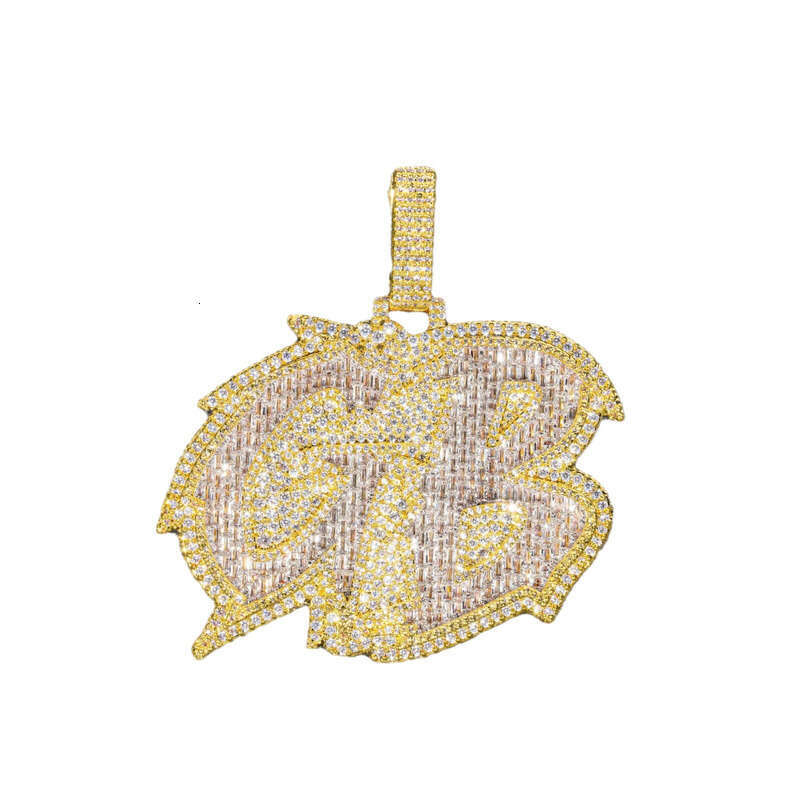 Jewelry Gold 925 Iced Out VVS Moissanite Cuban Ring Hiphop Pass Dias Tester Cuban Link Chains Pendant Fashion High Quality Women Mens Gift Moissanite 