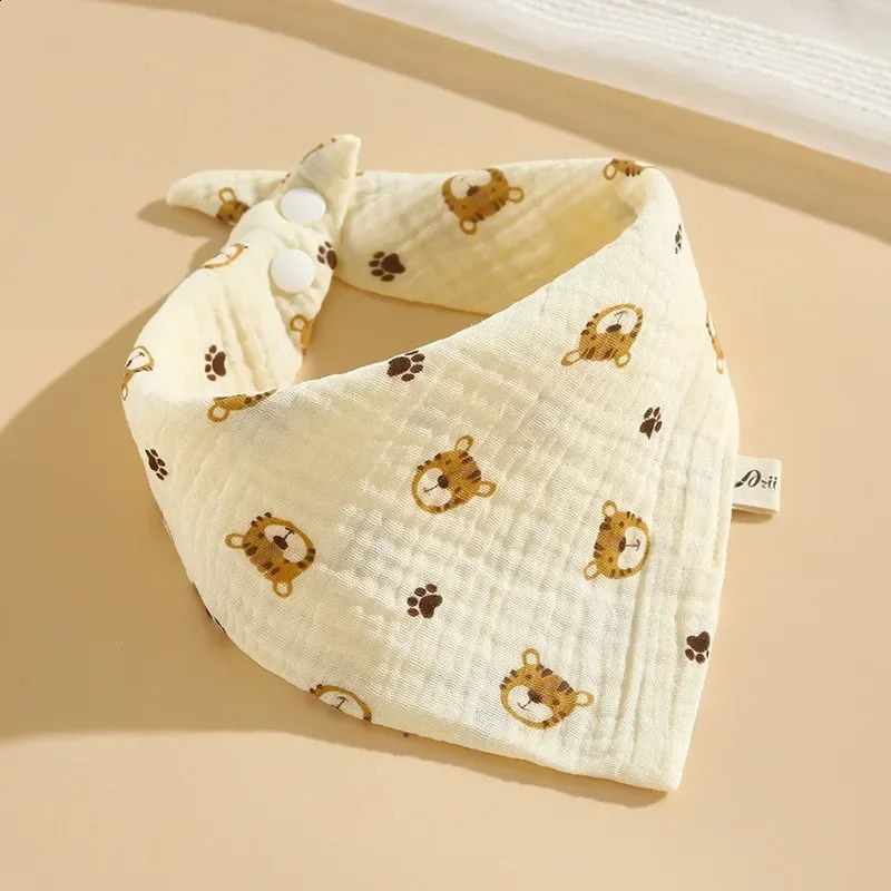 5 pieces of baby plain bib triangular soft cotton cow horn cloth Saliva towel apron Bandana scarf feeding Drool Korean style 250414z