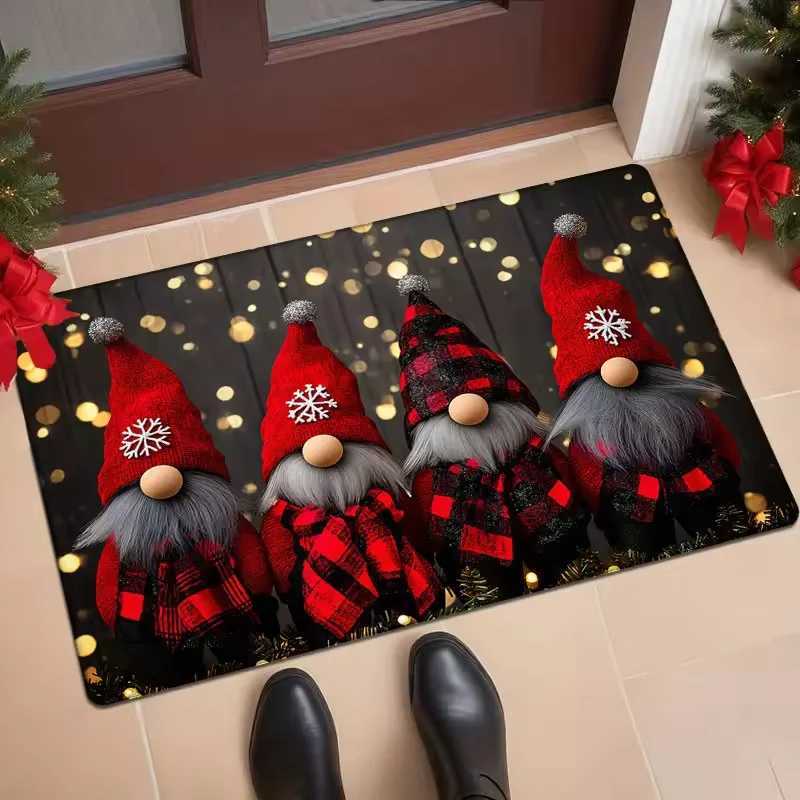 1PC Christmas Decorations Santa Claus and Reindeer Mat Suitable for Home Entrance Kitchen Living Room BedroomM251117