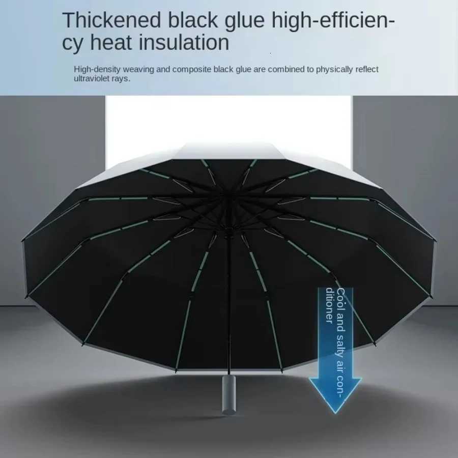 Telescopic Handle Umbrella 108cm/4252in Fully Automatic Folding Umbrella Large Durable 60 Ribs Strong Wind-resistant Umbrella C251117