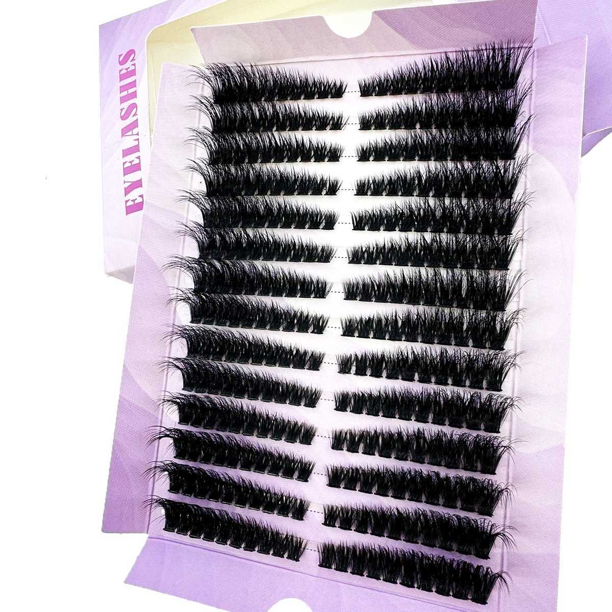 14Rows Fluffy Lash Clusters Thick Volume Eyelash Clusters Extensions 50D-100D Left/Right Individual Lashes Cat EyeLash ExtensionT251117