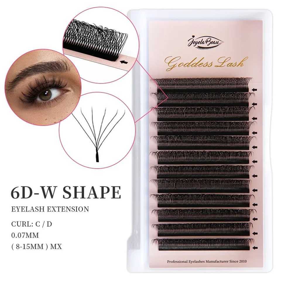 Goddess W3D 4D 5D 6D Eyelash Extension W Style Faux Mink Natural Soft Bloom Lash Automatic Flowering Premade Fans Volume EyelashT251117