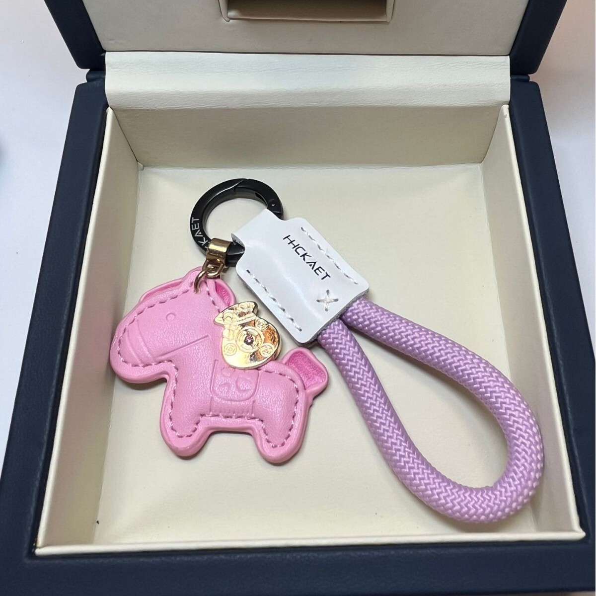 Get Rich Quickly Cowhide Creative Exquisite Simple Couple Gift Cute Bag Pendant Car Keychain