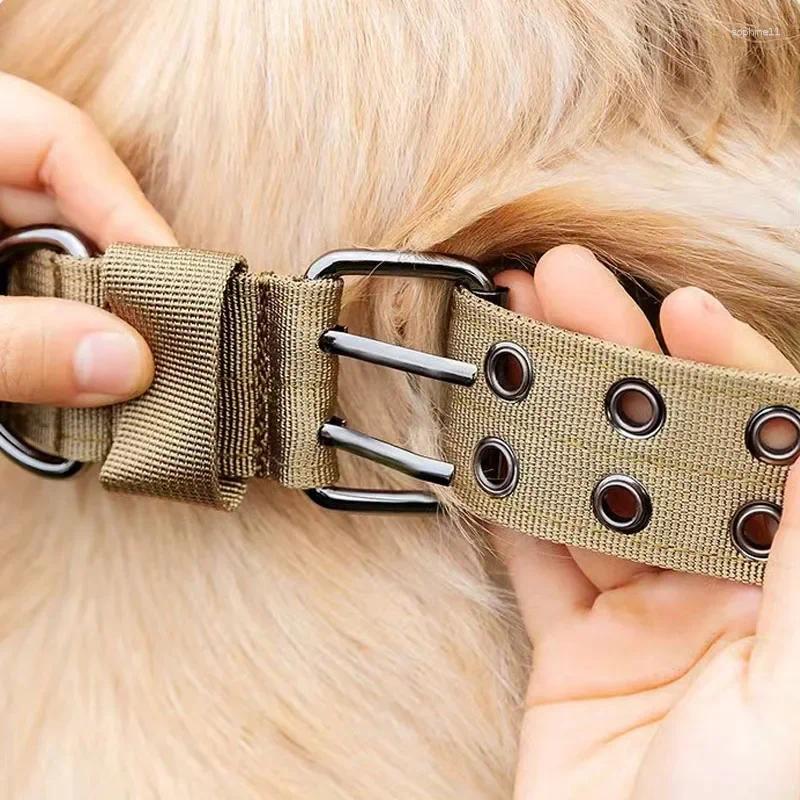 Update Durable Tactical Dog Collar Leash Set Adjustable Military Pet Medium Large Shepherd Training Accessories
