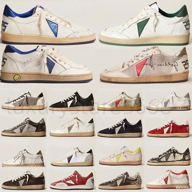 With Box Top Designer Platform Mens Shoes Ball Star Shoe Black White Sneakers Classic Casual Golden Top Sneakers Women Italy Trainers