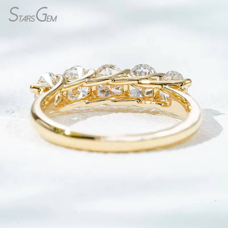 Oval 45MM DEF VVS VS Diamond Jewelry Starsgem Wedding Band 18K Solid Gold HPHT CVD Marriage Lab Grown Diamond Engagement Ring