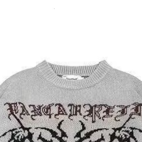 Mens Frayed Sweater Mens Round Neck Loose Lazy Style Long Sleeve Knitted Top Versatile Mens Fashion 2025 New Model