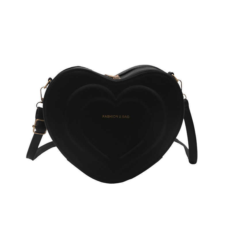 Heart-Shaped Messenger Bag - Fashionable Niche Design Shoulder Satchel