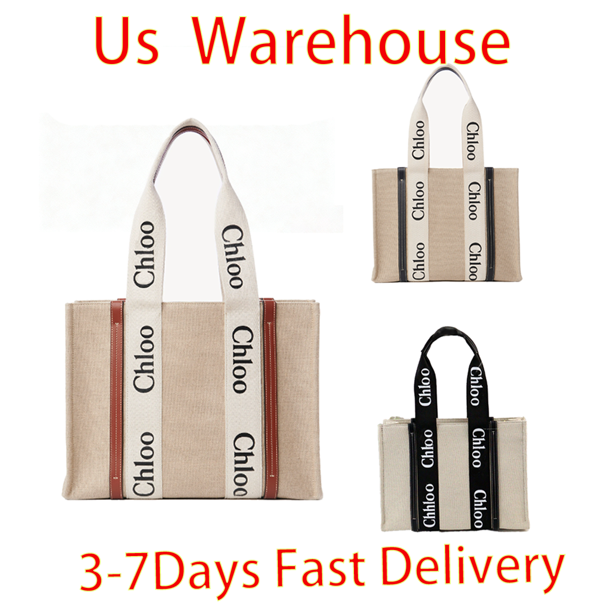 Tote Bag Designer Bag Linen Canvas Shoulder Bag Luxury Women's handbag Beige Woody printed Bag Handwoven straw bag Large capacity Underarm Bag