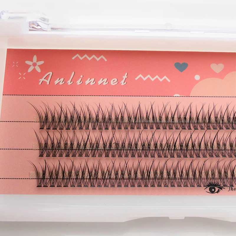 120 Clusters Fishtail Eyelashes Natural Grafted Eyelashes Professional Eyelash Extension Makeup A-Type Eyelashes Fairy EyelashesT251117