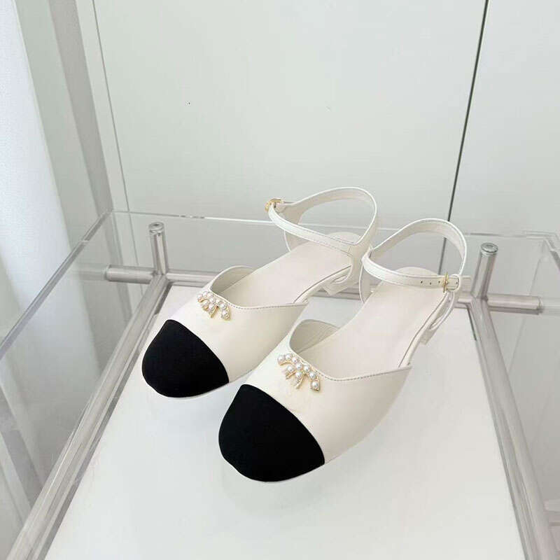 Top quality Metal buckle Square-toe Real leather slingback Flat sandal Slides for womens Patchwork Buckle Luxury designer sandal Office shoes Factory footwear bag