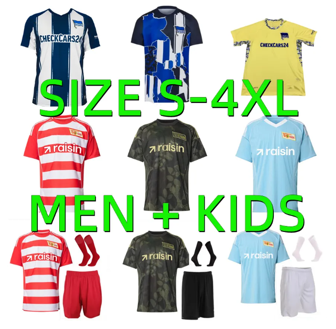 25 26 Hertha BSC Soccer Jerseys 2025 2026 Limited Version PIATEK CUNHA CORDOBA DARIDA STARK Union Berlin KRUSE Haraguchi TEUCHERT FRIEDRICH football shirt