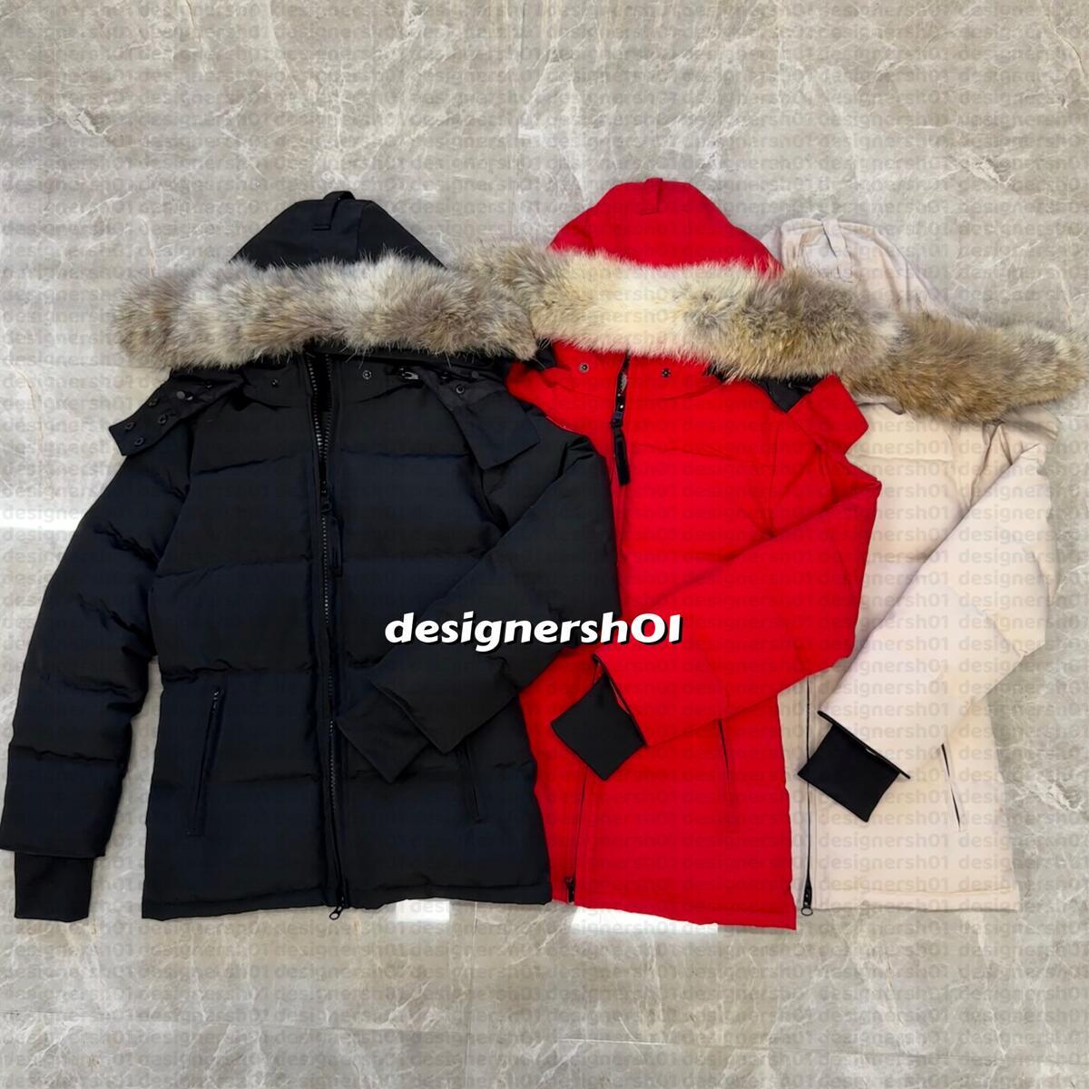 Goose Puffer Jackets Designer goosecoats Pull rope down Jacket Winter Parka Coats Real Wolf Fur Wyndham Windbreaker women Luxury jackets XS-XL