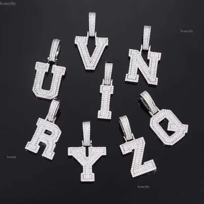 Designer lettersSterg Sier 26 Letter Moissanite Pendant Jewelry Making Charms Elegant Necklace for Gifts