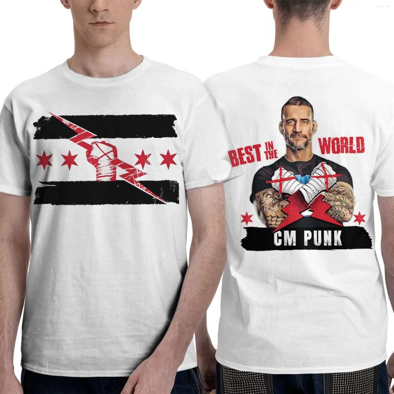 Men's T Shirts CM Punk Vintage T-Shirt For Men Women Funny Cotton Tee Shirt Crewneck Short Sleeve 4XL 5XL 6XL Clothing