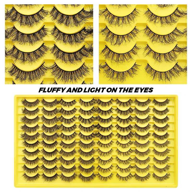 DINGSEN 40 pairs Volume Strip Lashes Faux Mink False Eyelashes Kit Cosmetics Soft Fake Volume Eyelash Extensions WholesaleT251117