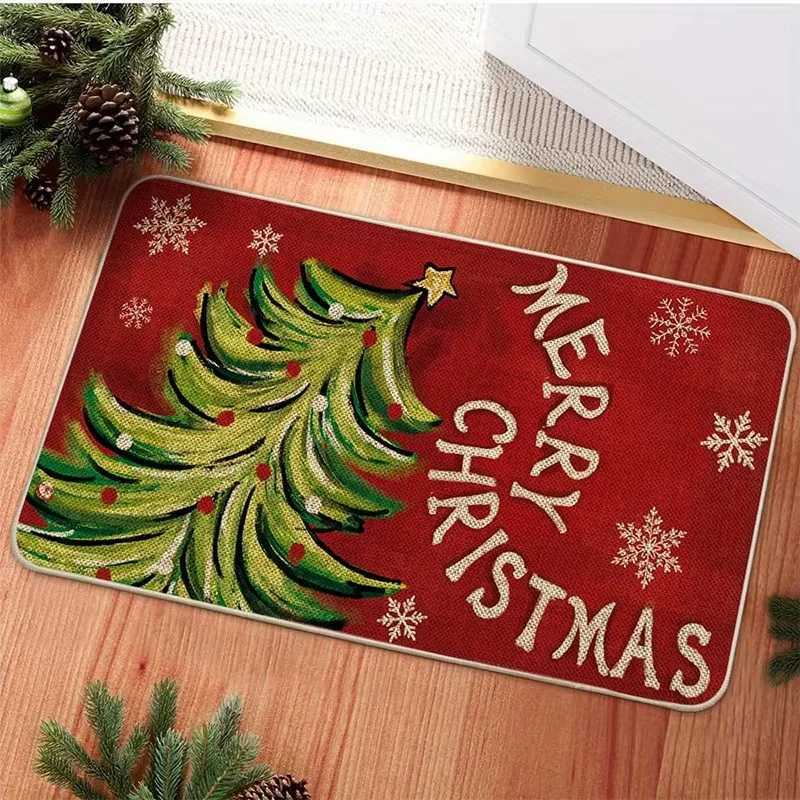 VIKAMA Christmas Carpet Red Festive Carpet Soft Living Room Carpet Rug For Bedroom Doormat Welcome Mat Outdoor Carpet Home DecorM251117