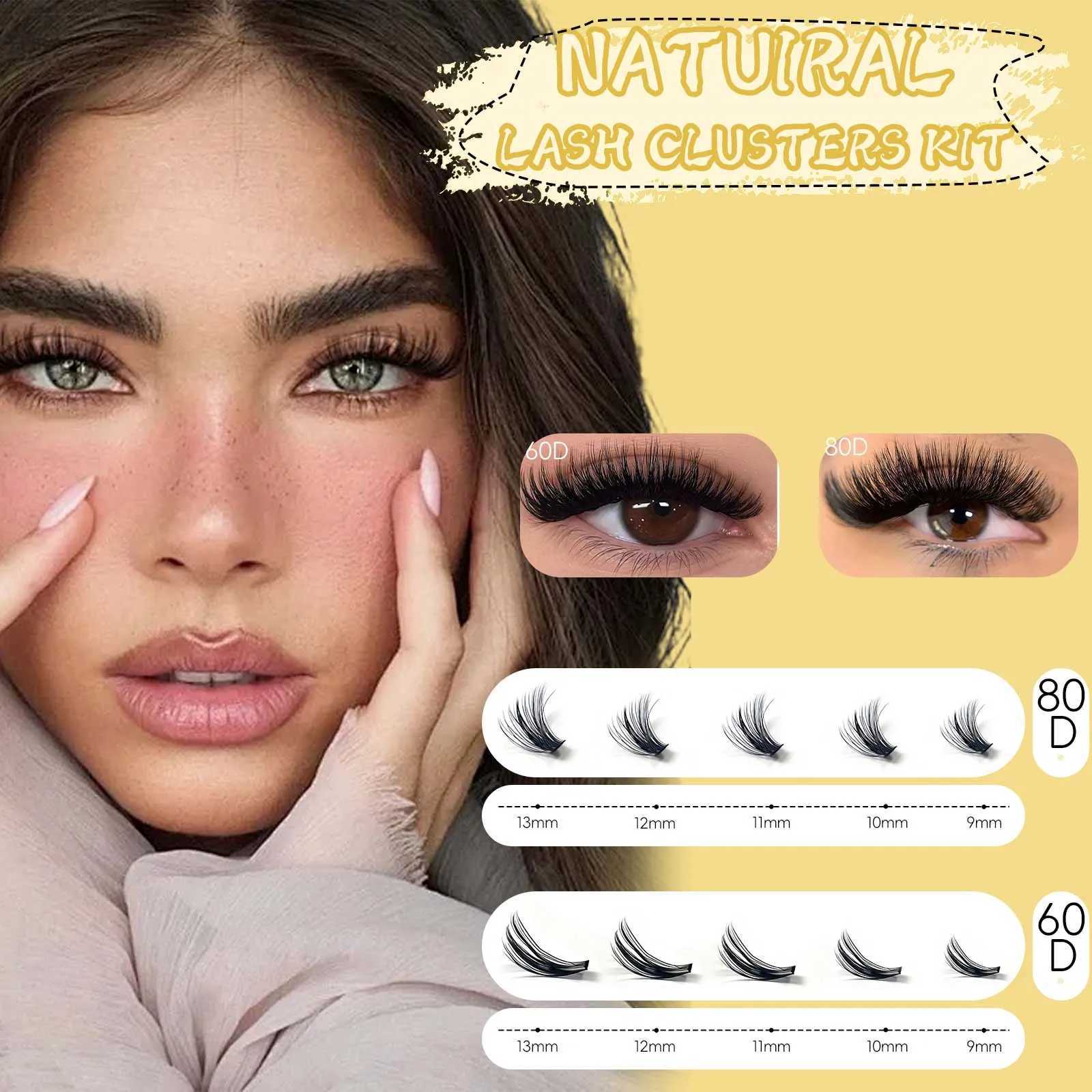 20 rows 400 clusters of 3D false eyelashes natural eyelash extension makeup thick eyelashes 30/40/60/80D eyelash bookT251117