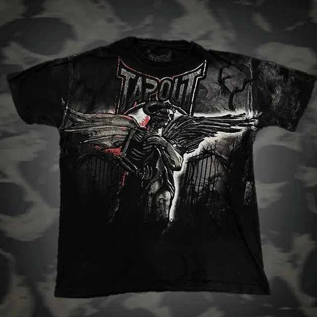 Summer Trendy Gothic Style Cotton T-shirts Skull Graphic Tshirts Y2K Retro Grunge Hip Hop Men Clothing Oversized Short SlveC250417