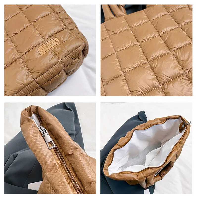 Trendy Lattices Quilted Tote Bag Solid Color Large Capacity Handbag Perfect Shoulder Bags For Women Commuting GiftW251117