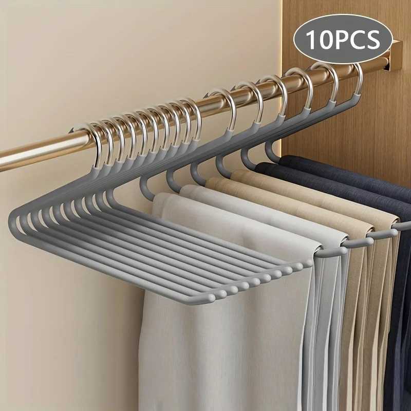 10-piece Space-saving Goose-shaped Z-type Trouser Hangers Durable Metal MaterialMulti-functional Trouser StorageHome Supplies C251117