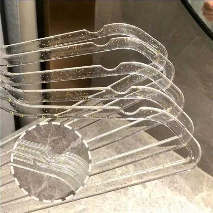 Transparent Coat Rack Light Luxury Non-Slip Space Saving Multipurpose Hanger Gold Dust Acrylic Home Bedroom Organization Storage C251117