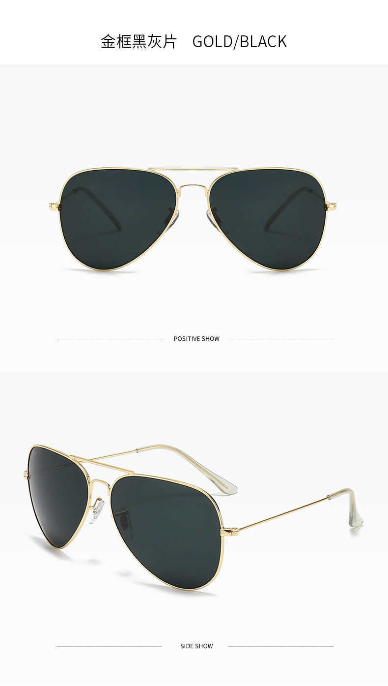 Luxury Brand Designer Mens Women Pilot RBSunglasses Uv400 Eyewear Glasses Metal Frame Lens Sun Glasses luxury aviators black frame mens womens Sunglasses A1