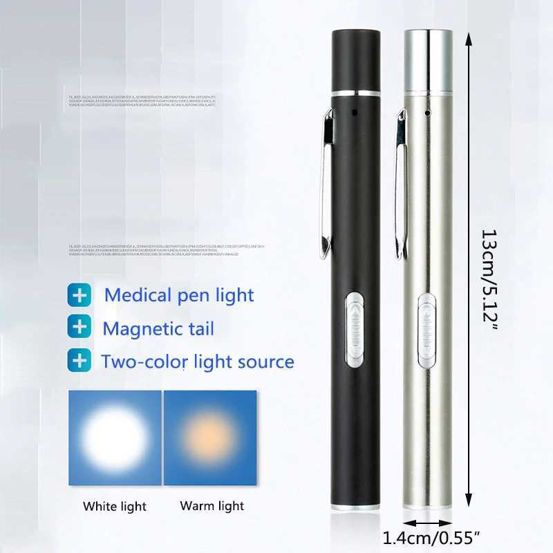 Portable LED Flashlight Work Light Medical First Aid Pen Light Torch Lamp View Pupil Throat Pen Light M251117