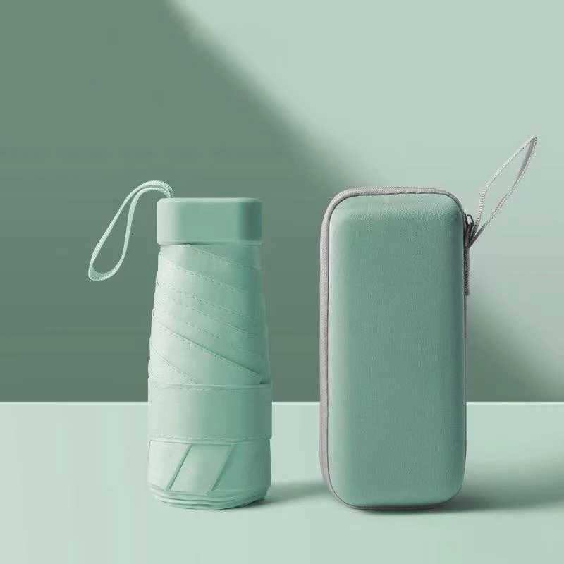 Mini Pocket Rain Umbrella UV folding umbrella Rainproof Sun Protection Outdoor Traveling Capsule Umbrella 5-Folding Parasol C251117