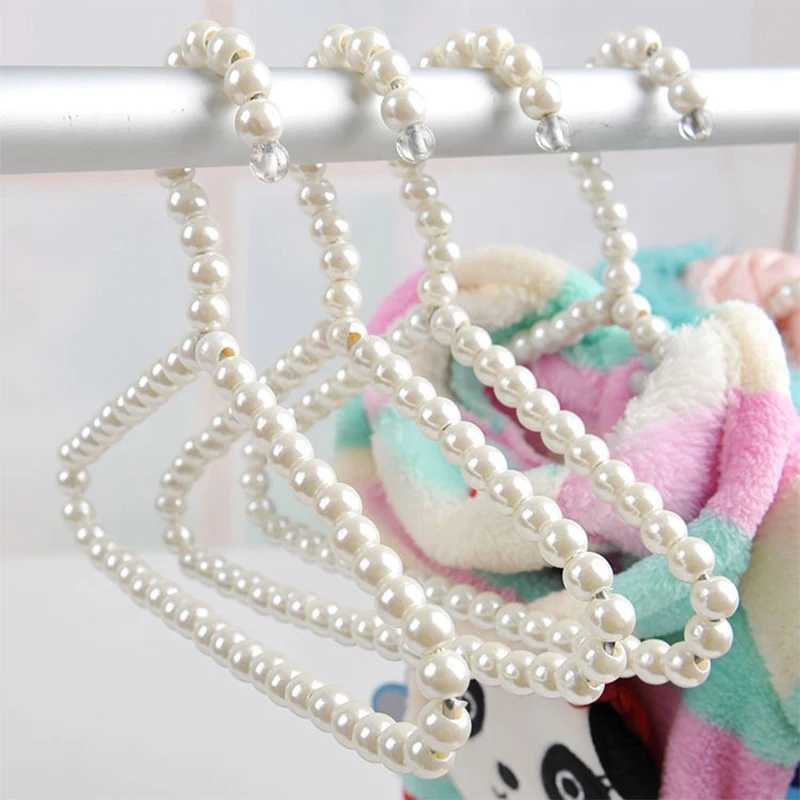 1Pcs Childrens pearl hanger 22cm fashion dog clothes baby hanger pearl bow cute pet hanger C251117