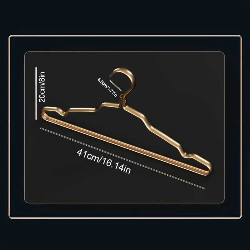 5/10pcs Golden Durable Children Clothing Aluminum Alloy Clothing Hanger Domestic Adult Hanging Coat Hanger Supplies Organizer C251117
