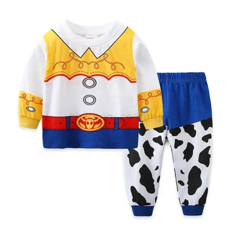 Disney 2025 New Children Costumes Anime Cartoon Woody Buzz Lightyear Cosplay Costume Boy Girl Sweatshirt and Pants Baby Pajama S QIQ31 W20250417
