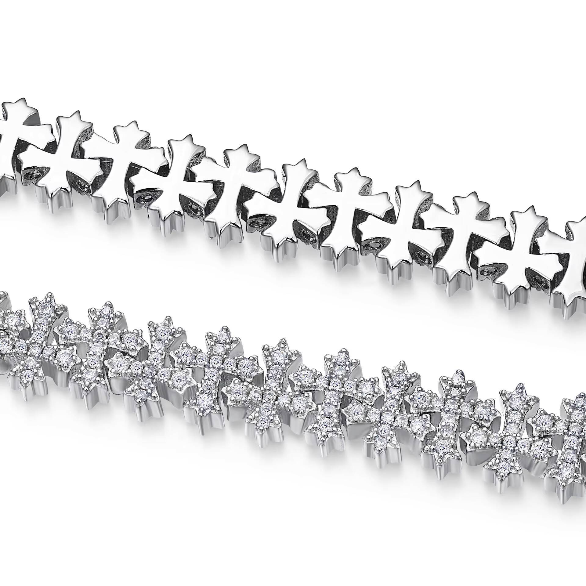 New Styles Hip Hop 925 Sterling Silver Bracelet Iced Out Tennis Chain Bracelet VVS Moissanite Jewelry Diamond Cross Bracelet