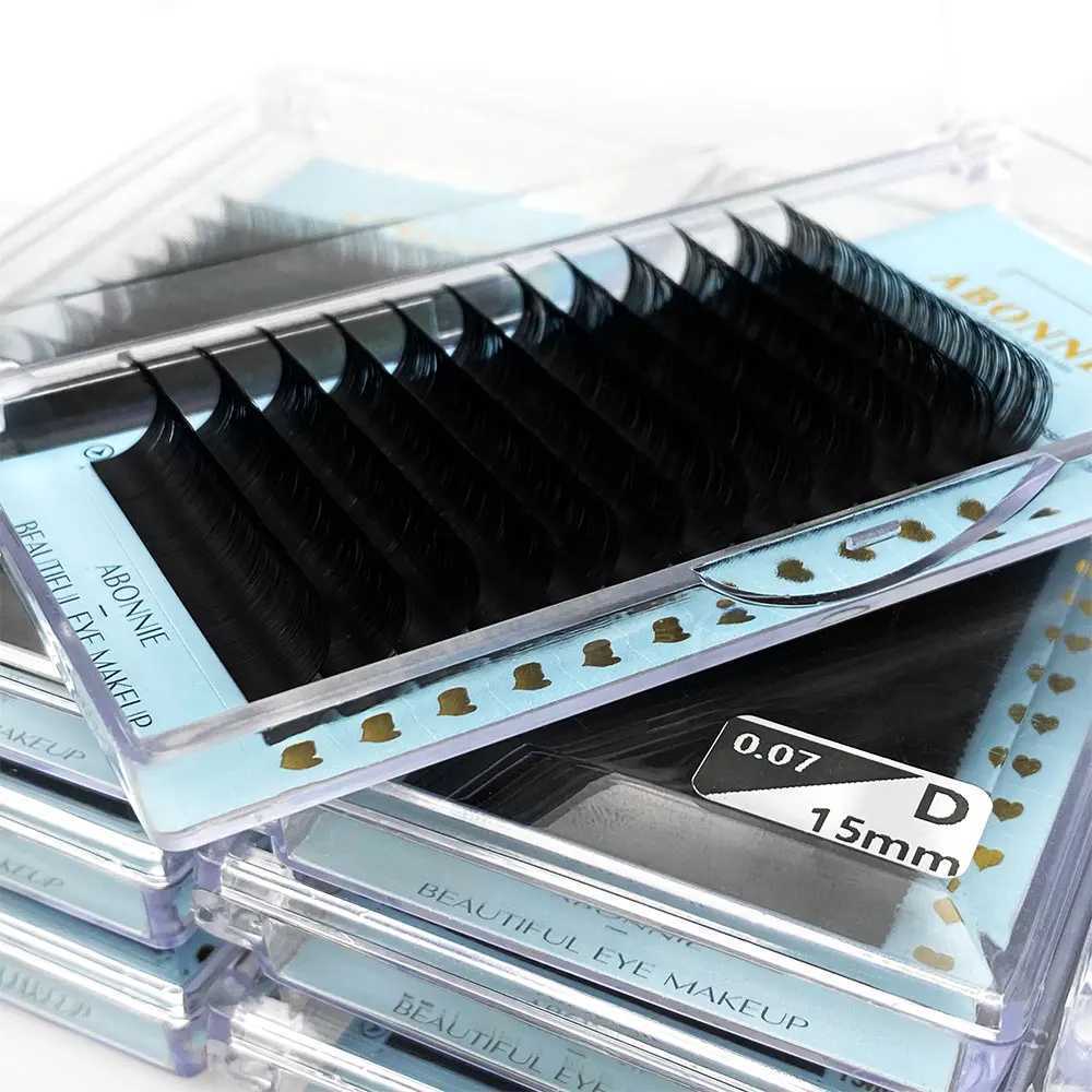 Abonnie Cashmere Individual Eyelash Extensions Fluffy Volume Lashes Matte Black Cilios All SizeT251117