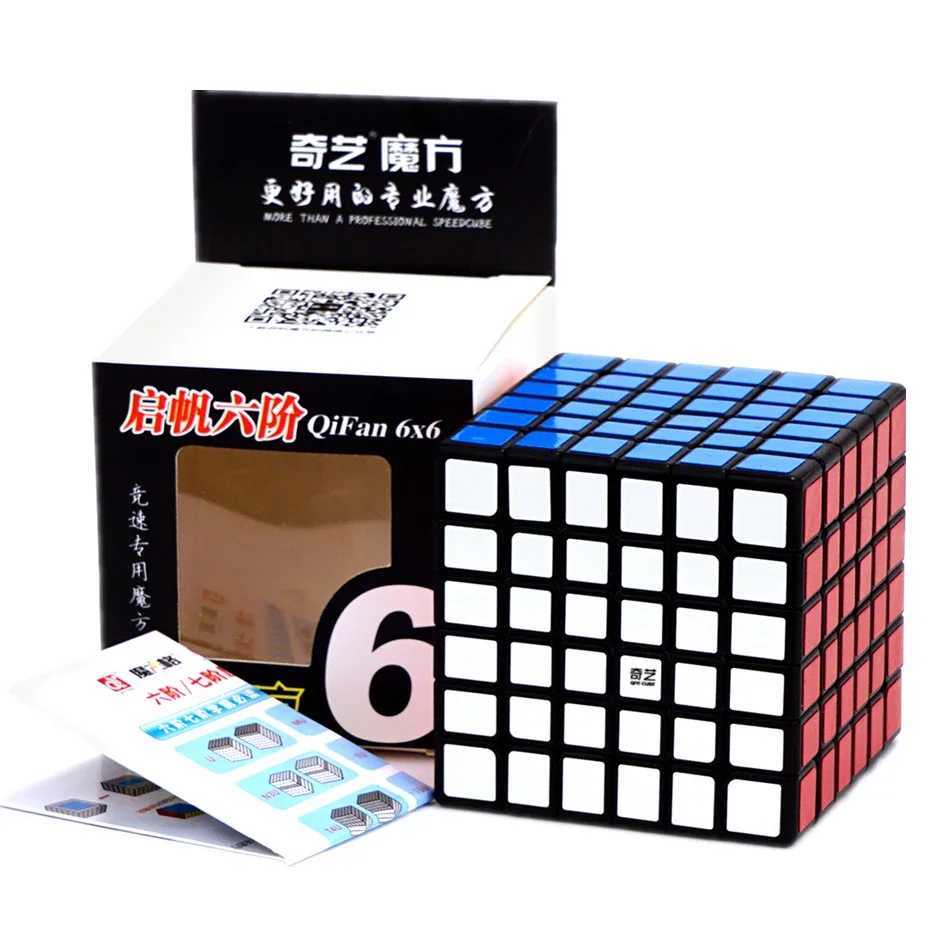 QiYi Cube 4x4 5x5 6x6 7x7 Magic Cube Qiyi Professional Speedcube Black and Stickerle MofangJiaoshi Speed Puzzle Toy L251115