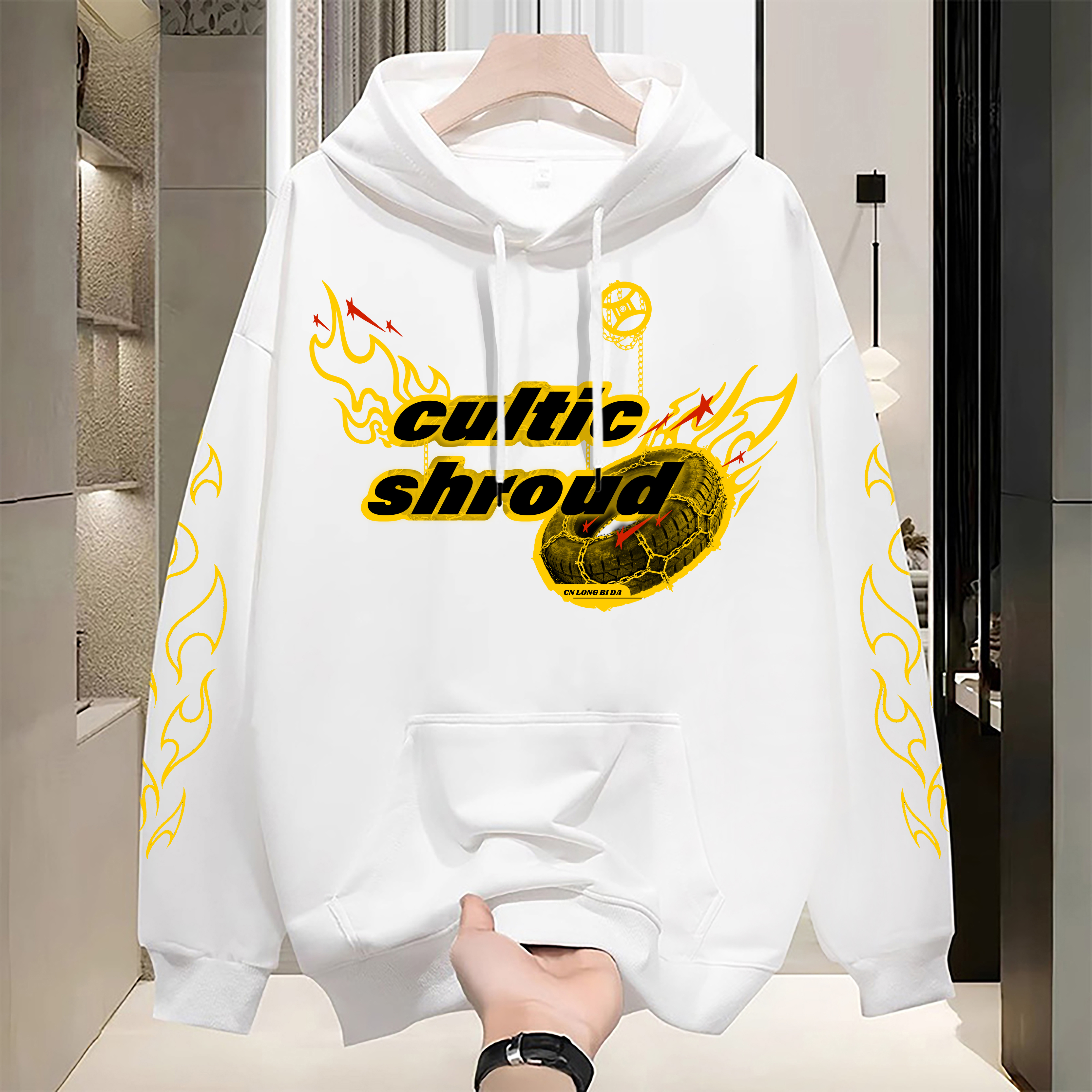 Mens Designer Hoodie Spring Autumn Plain Hooded New Style Graphic Print Teenager Student Trendy Pullover Loose Casual Outerwear