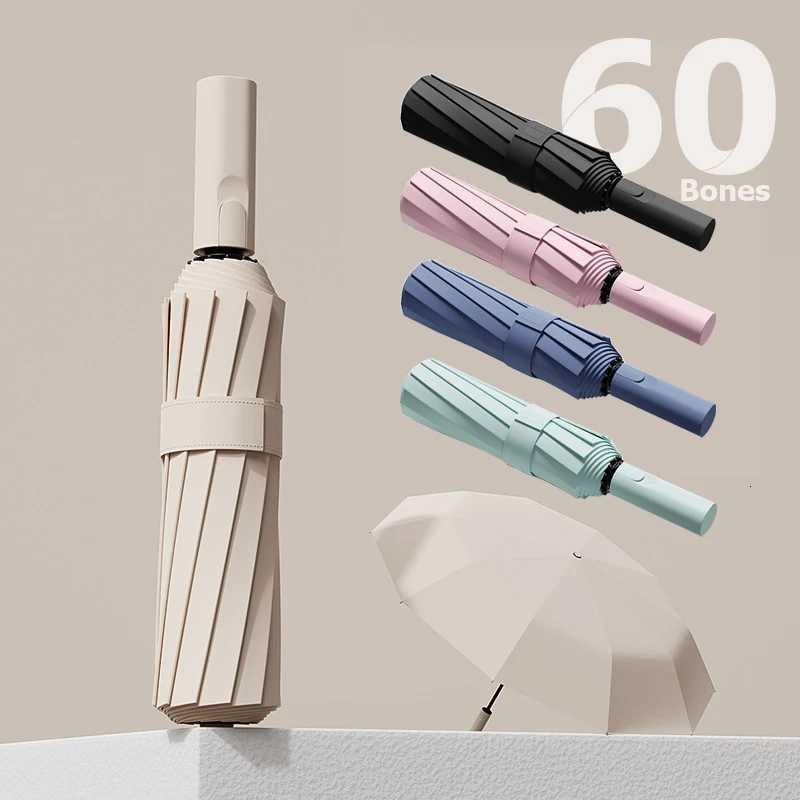 Automatic Rain Sun UV Umbrella for Women Black Coating Parasol Anti-UV Folding Wind Resistant Auto Big Windproof Umbrella Men C251117