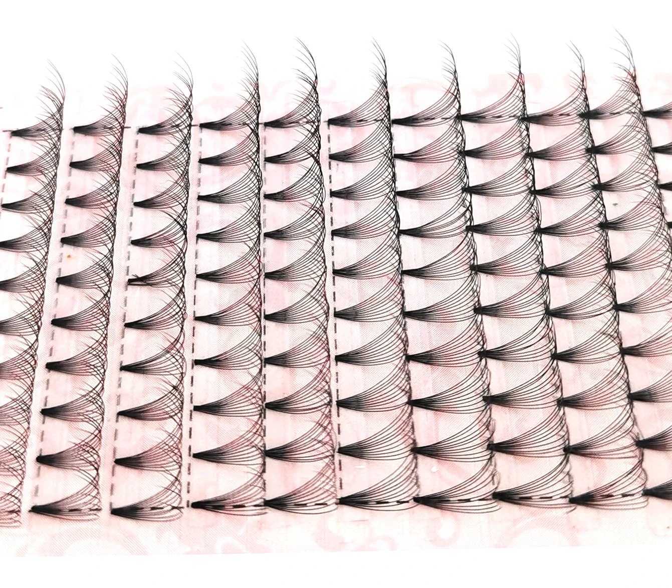 HBZGTLAD 6D/8D/10D Russian Volume Eyelashes Extension Short Stem Pre made Fans D/DD Curl Mink Lash Eyelash Individual ExtensionsT251117