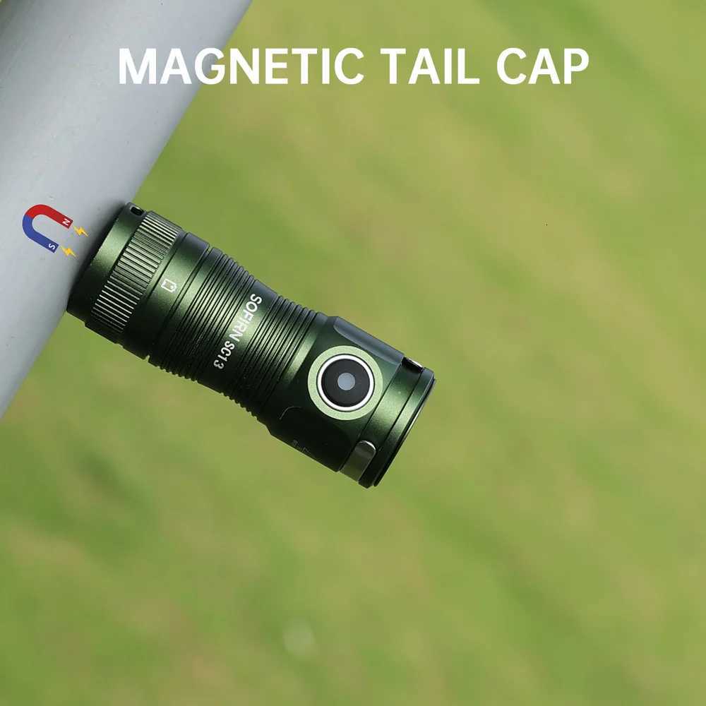 Sofirn SC13 SST40 6000K LED 1300lm Mini Tactical 18350 Flashlight 519A 5000K Keychain Emergency Torch Powerful Lamp M251117