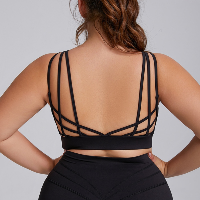 New Large Size Bras Sports Underwear Female Sexy Beautiful Back Naked Feeling Night Run Shockproof Yoga Bra