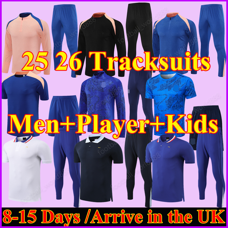 2025 2026 french training kit Football Jerseys MBAPPE OLISE tracksuits B.BARCOLA MATETA Training sets EKITIKE Long Sleeve THAUVIN Men Player Adult Kids Kits Sets