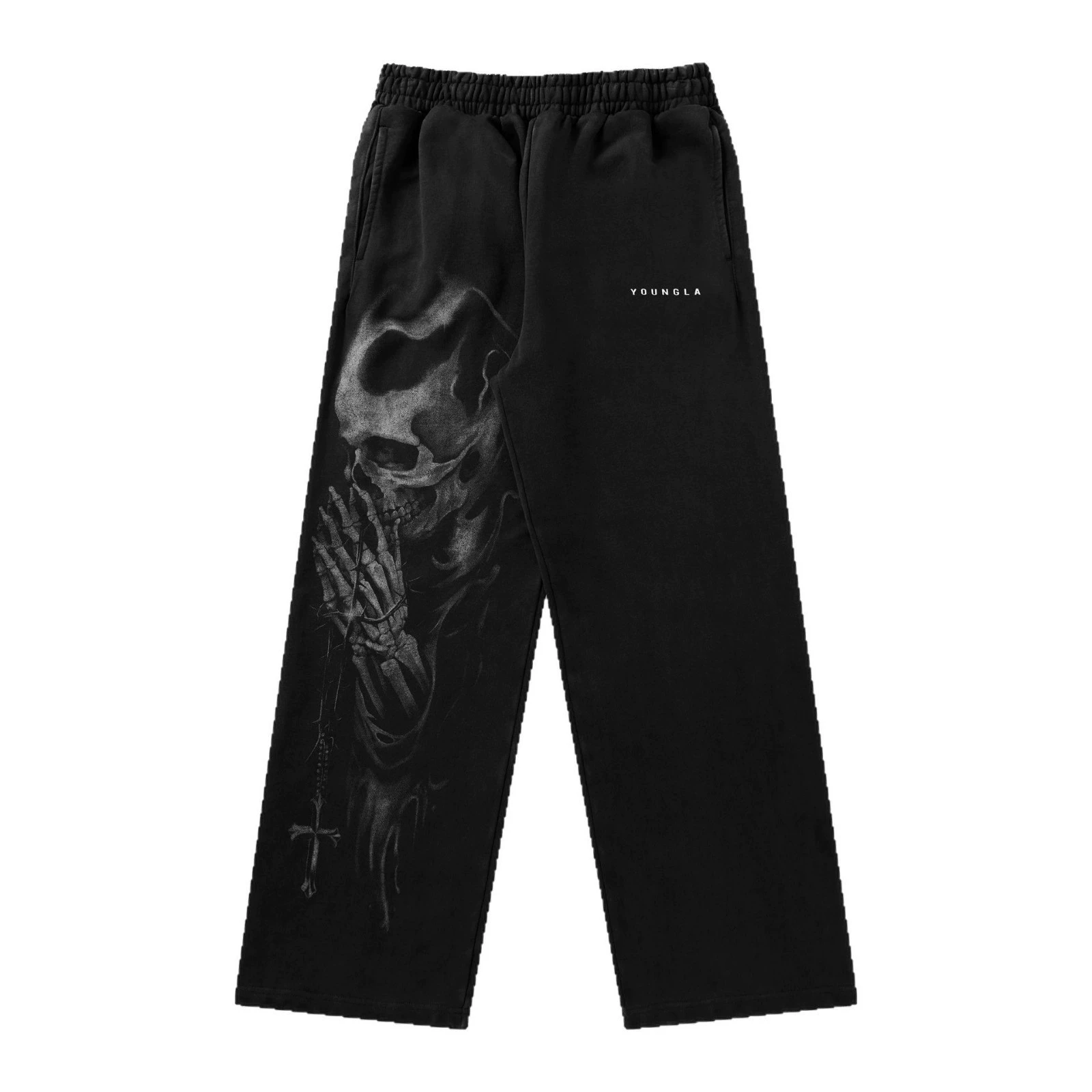 New Men's Fitness Sports Pants High Street Retro Hip-Hop Style Trendy Brand Printed Casual Trousers Men Long Pants Running Exercise Bottoms XXL D