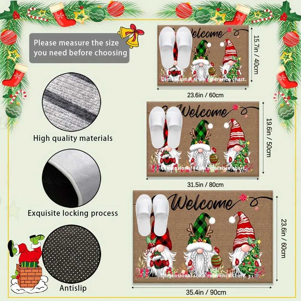 VIKAMA Christmas Carpet Filled With Christmas Gifts Carpet Doormat Welcome Carpet Outdoor Doormat Room Rug Christmas DecorationM251117