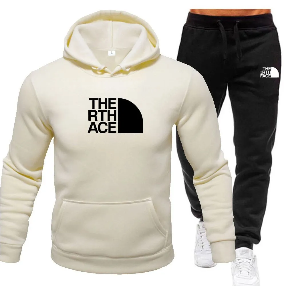 Men's Tracksuits 2025 Spring/Autumn Casual Hoodie Letter Print Fashionable Hooded High Quality 2PCS Casual Couple Autumn Sportswear